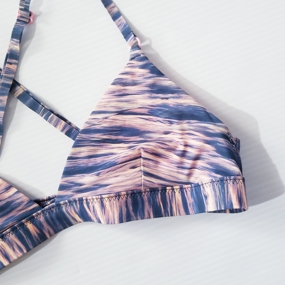LULUEMON Shanti Surf Triangle Bikini Top hard to find Print Tiger Water 6 - Picture 5 of 6